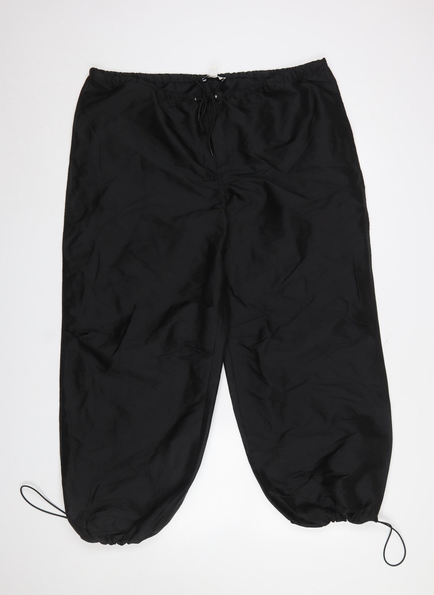 Topshop Women’s Black Jogger Trousers M 12-14 Polyester Lightweight
