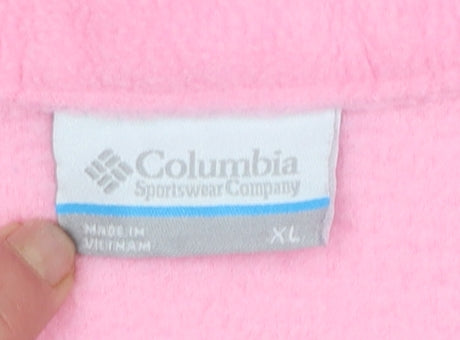 Columbia Women's Pink Fleece Full Zip Jacket XL