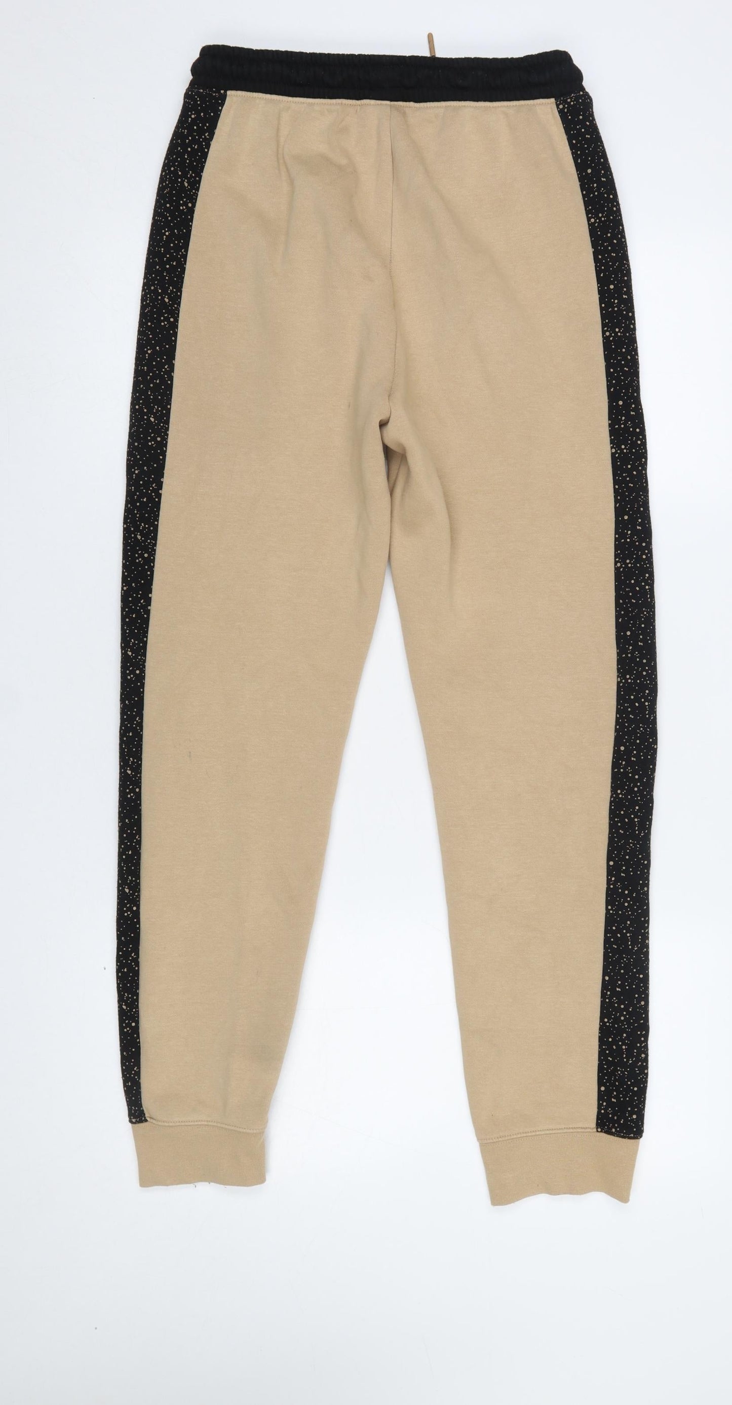 Jordan Boys Beige Joggers XL 13-15 Years Fleece Lined Side Stripe