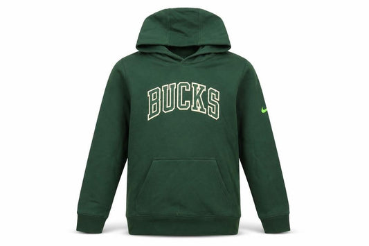 Nike Boys Green Bucks Hoodie Size 14/16 L Pullover Cotton Blend NBA Sweatshirt