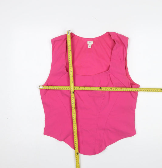 River Island Women’s Pink Sleeveless Camisole Blouse Size 18
