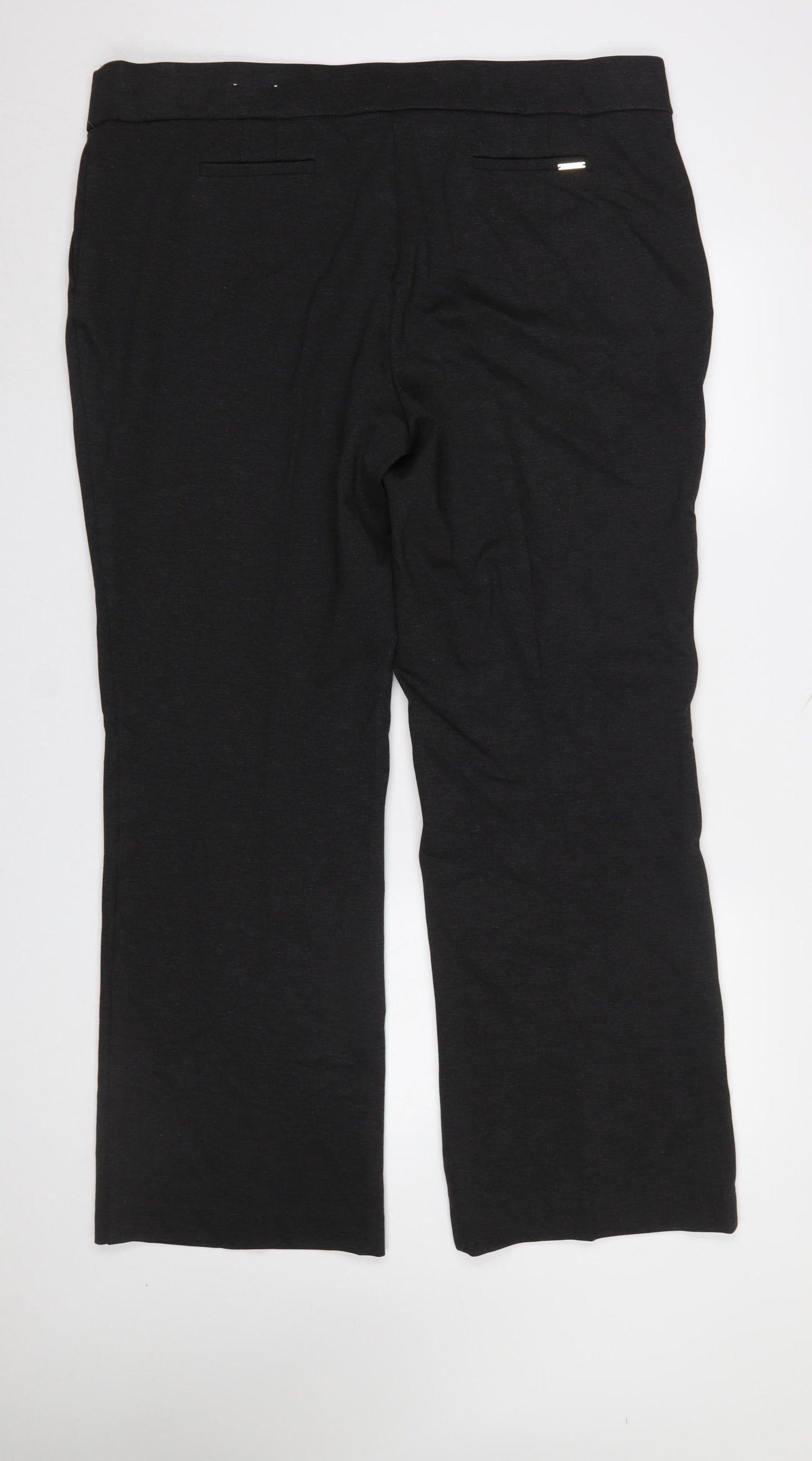 Anne Klein Women’s Black 2XL Straight Leg Stretch Dress Trousers