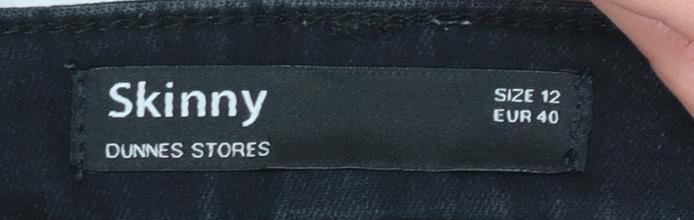 Dunnes Stores Women’s Black Skinny Jeans Size 12 Regular Denim