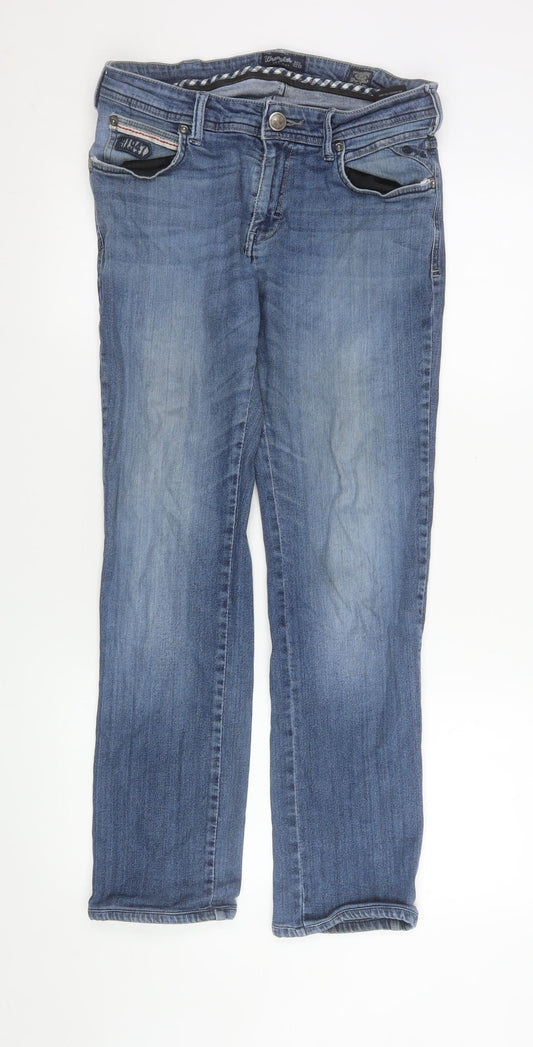Wrangler Men's Blue Straight Regular Fit Denim Jeans Size 34