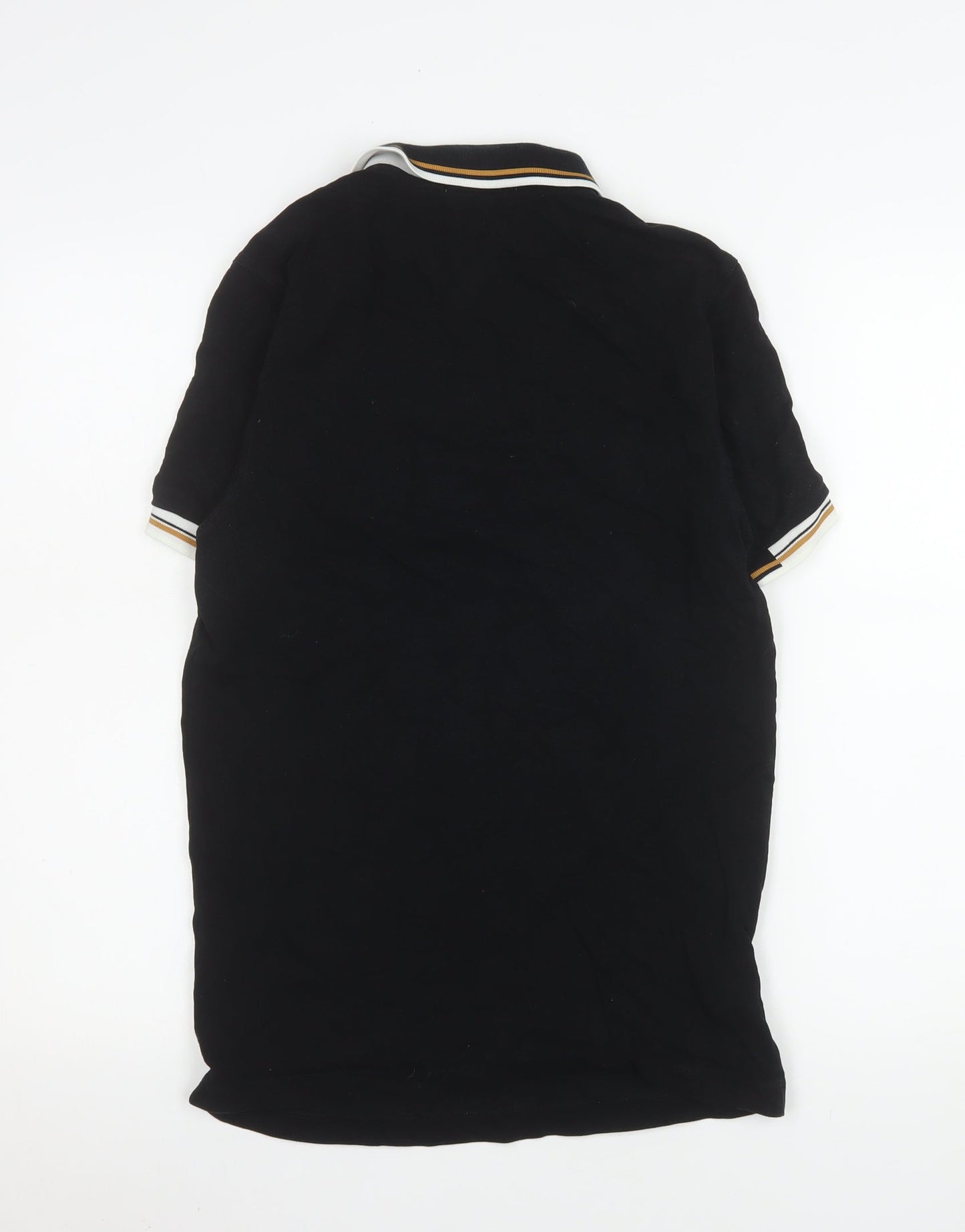 Fred Perry Men's Black Slim Fit Cotton Polo Shirt Size S