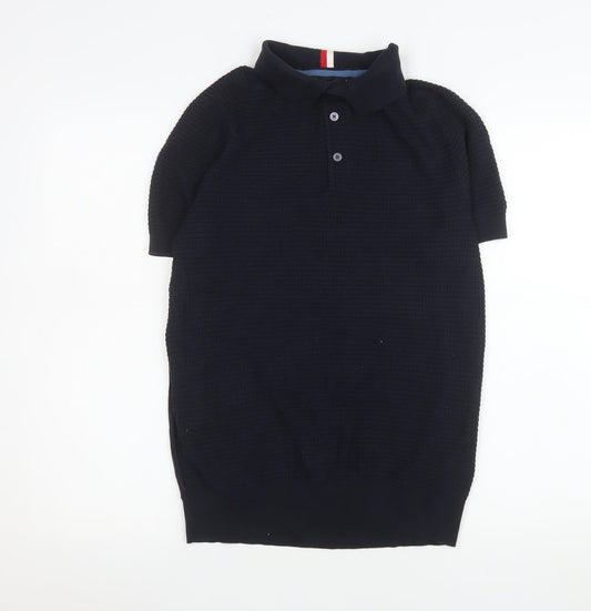 Tommy Hilfiger Men's Black Cotton Short Sleeve Polo Shirt Size S