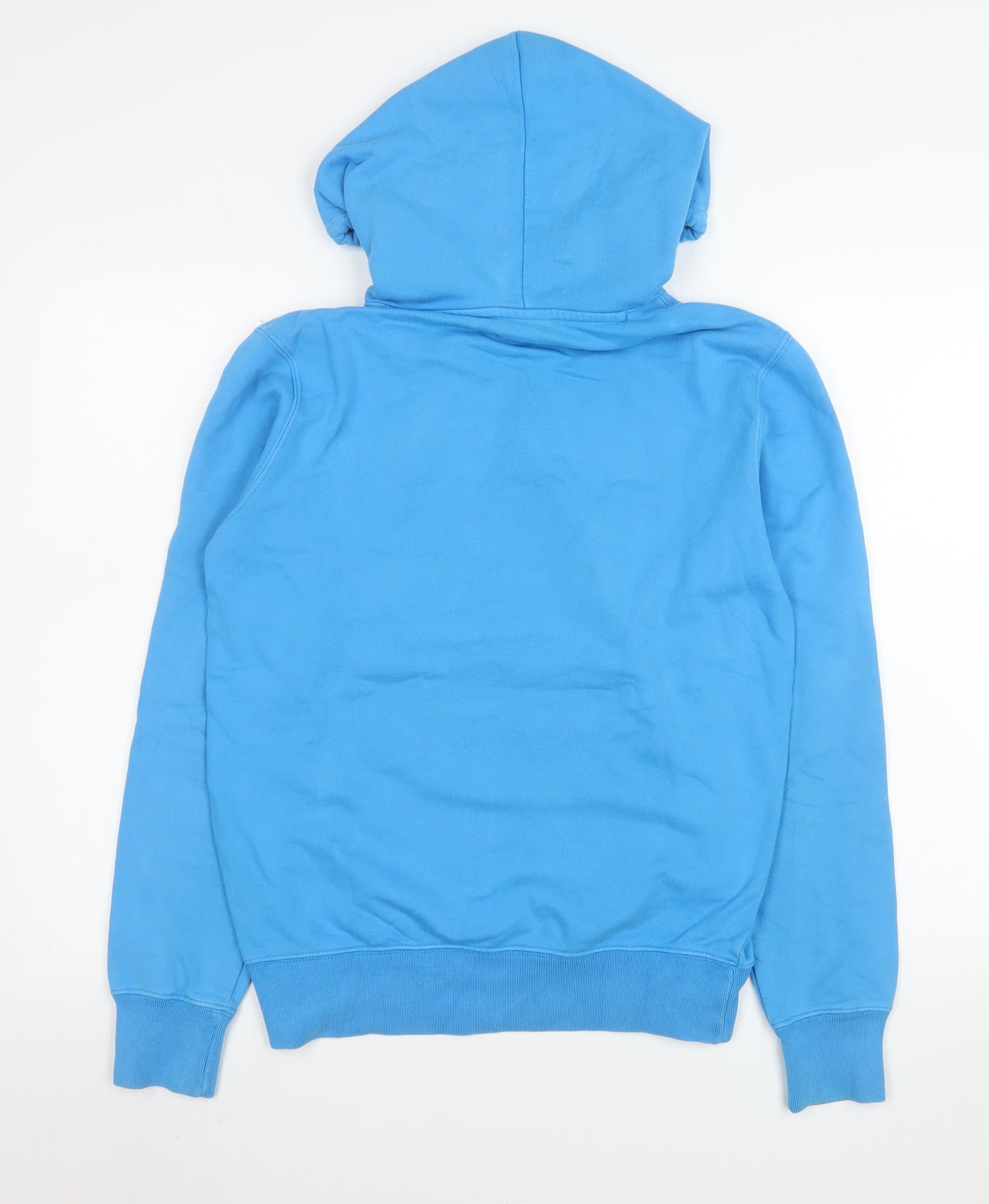 Champion Men's Blue Pullover Hoodie Small Logo Graphic Cotton