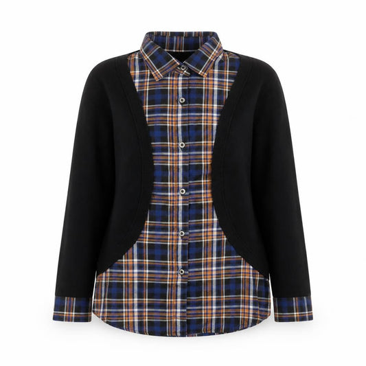 Lee Cooper Womens Blue Check Button-Up Shirt Size 8 Classic Fit