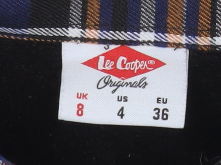 Lee Cooper Womens Blue Check Button-Up Shirt Size 8 Classic Fit