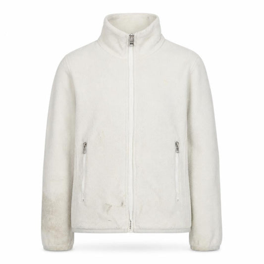 Ralph Lauren Girls Ivory Fleece Full Zip Sweatshirt Size 7 Years