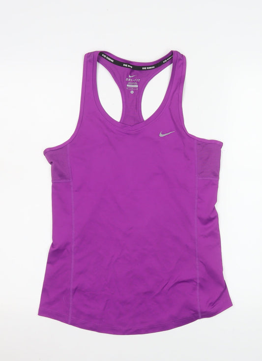 Nike Women's Purple Dri-FIT Racerback Running Tank Top Size M