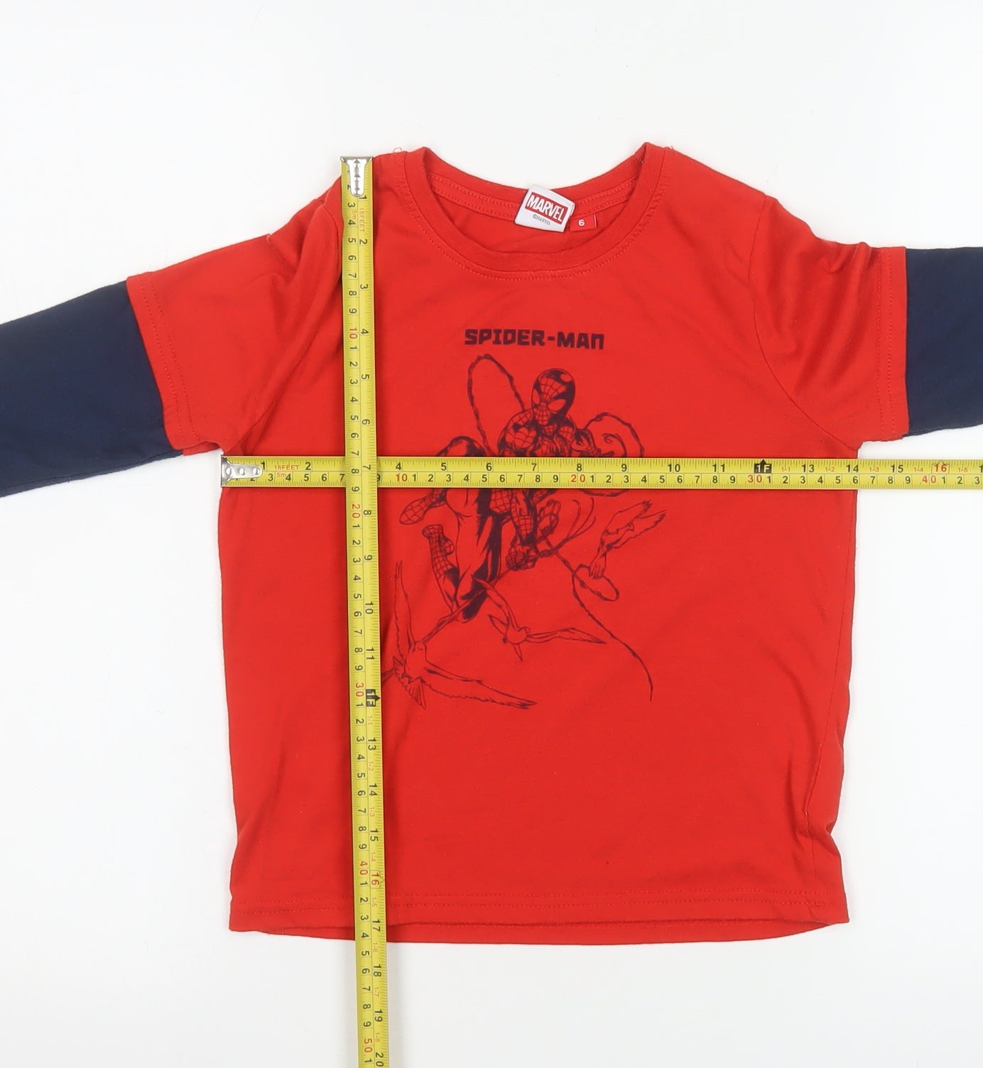 Marvel Boys Red Spider-Man Long Sleeve T-Shirt Age 6 Years