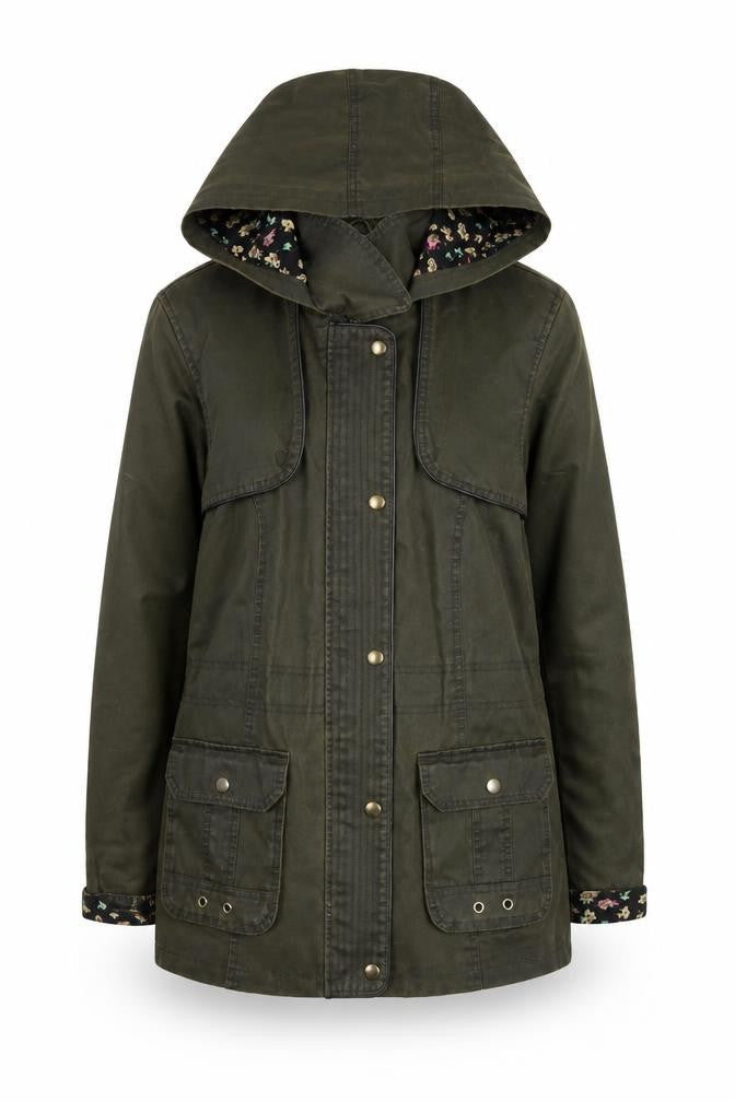 George Women’s Green Hooded Parka Jacket Size 10