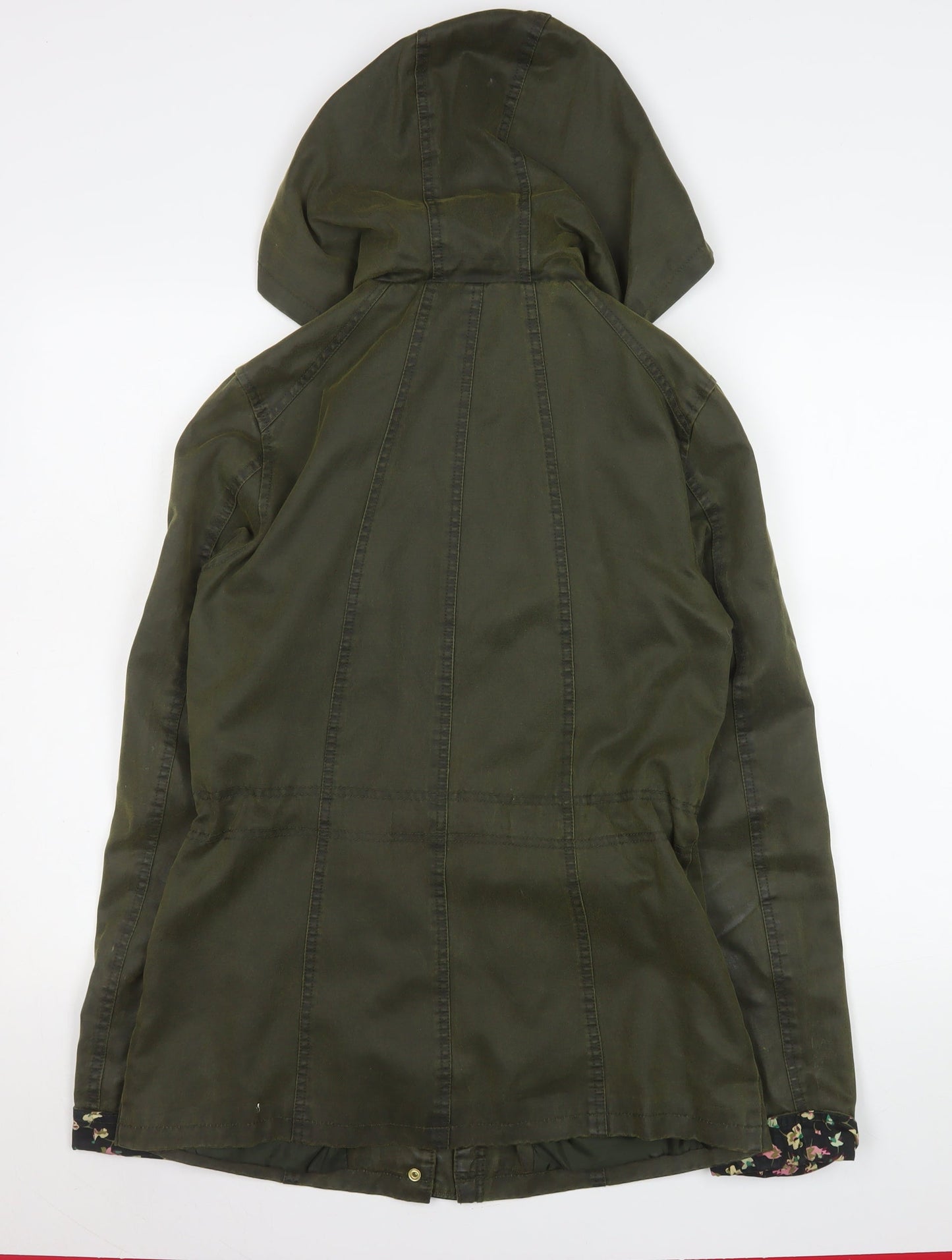 George Women’s Green Hooded Parka Jacket Size 10