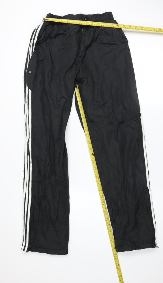 Adidas Men's Black M Track Pants Activewear Trousers Zip Pockets