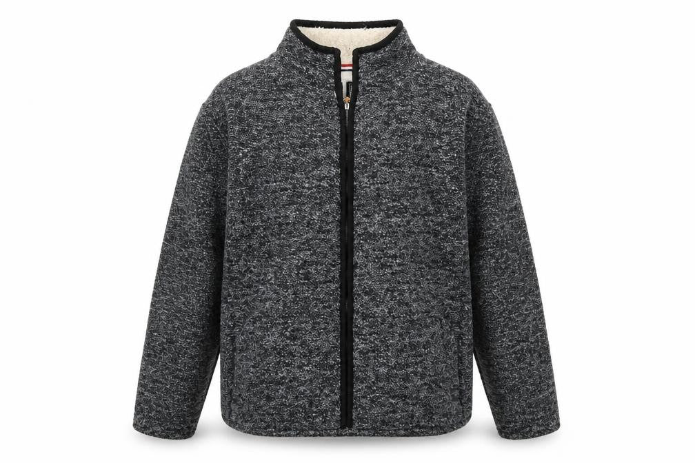 Charles Norton Men's Grey Full Zip Fleece Sweatshirt XL