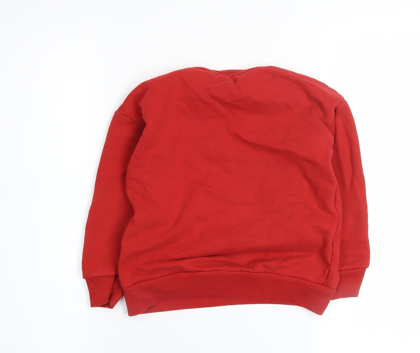 Next Boys Red Reindeer Christmas Sweatshirt 5-6 Years Pullover Fleece