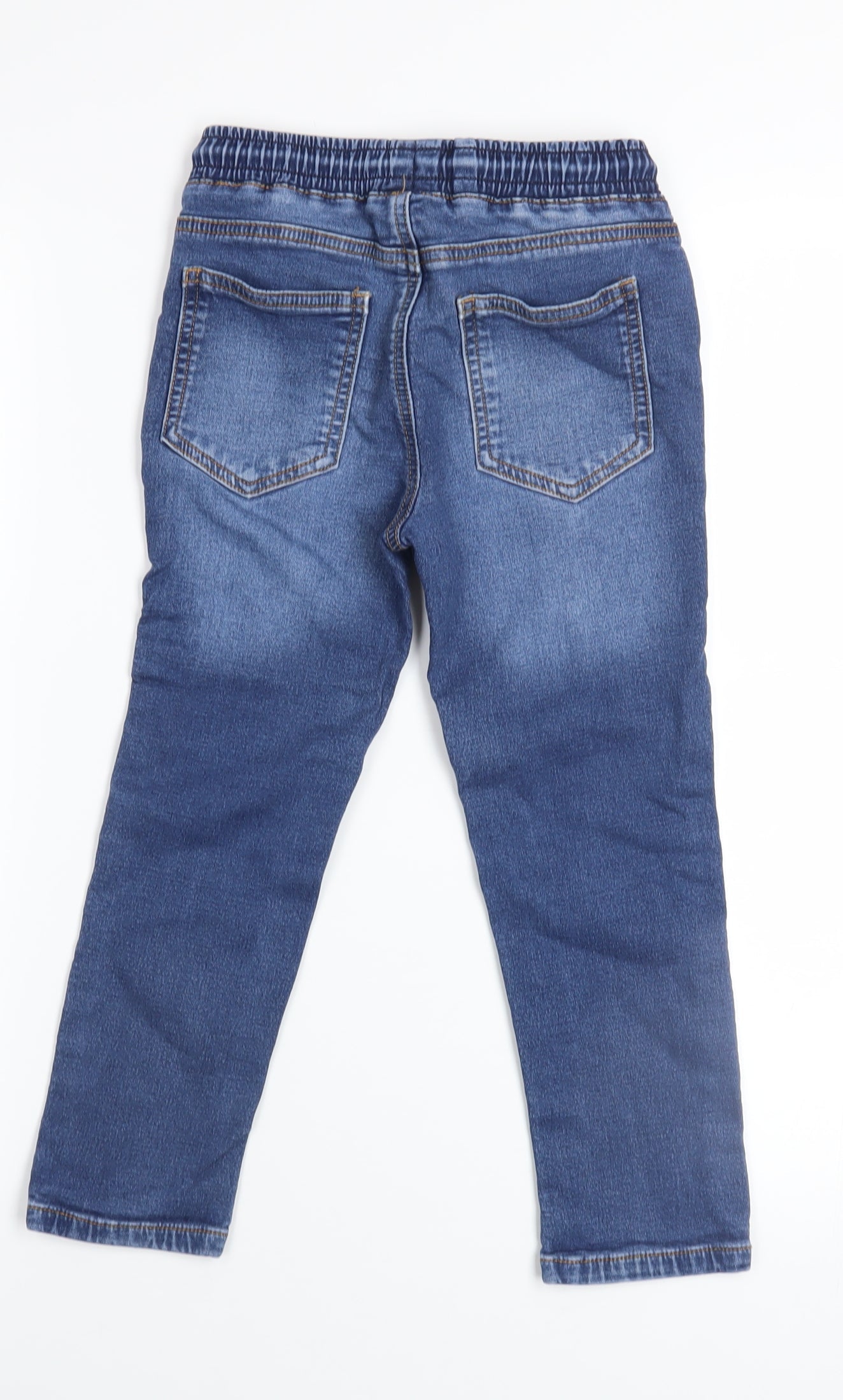 Next Girls Blue Jegging Jeans 6 Years Elastic Waist Stretch Denim