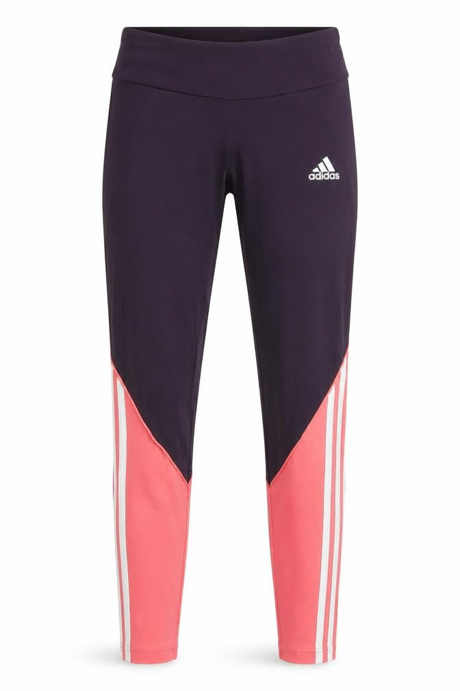 Front view of Adidas women’s xs black coral aeroready leggings cotton blend