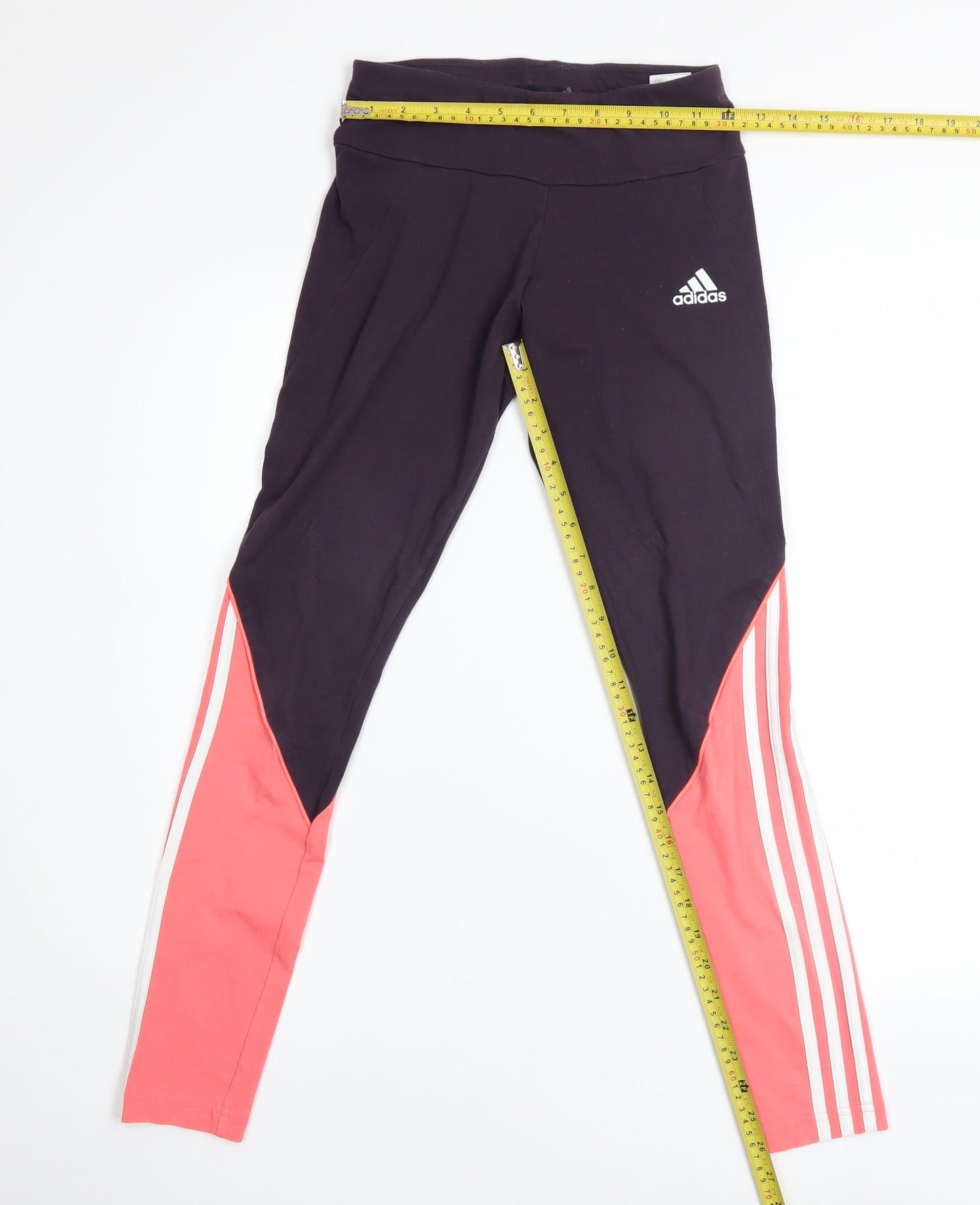 Adidas Womens XS Black Coral AEROREADY Leggings Cotton Blend