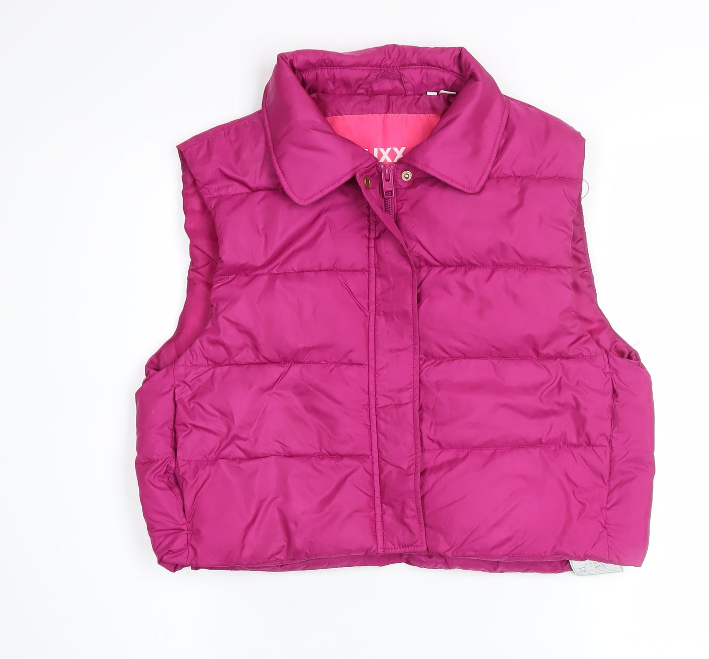 JJXX Womens Pink XS Puffer Gilet Quilted Lightweight Waistcoat