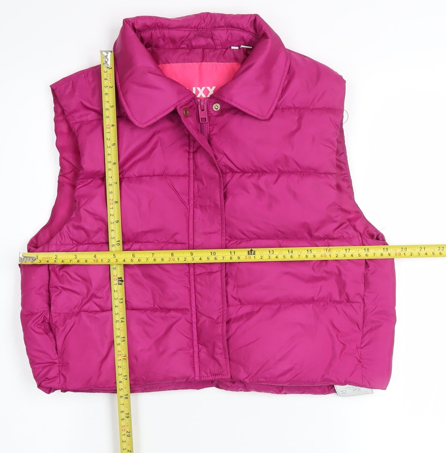 JJXX Womens Pink XS Puffer Gilet Quilted Lightweight Waistcoat