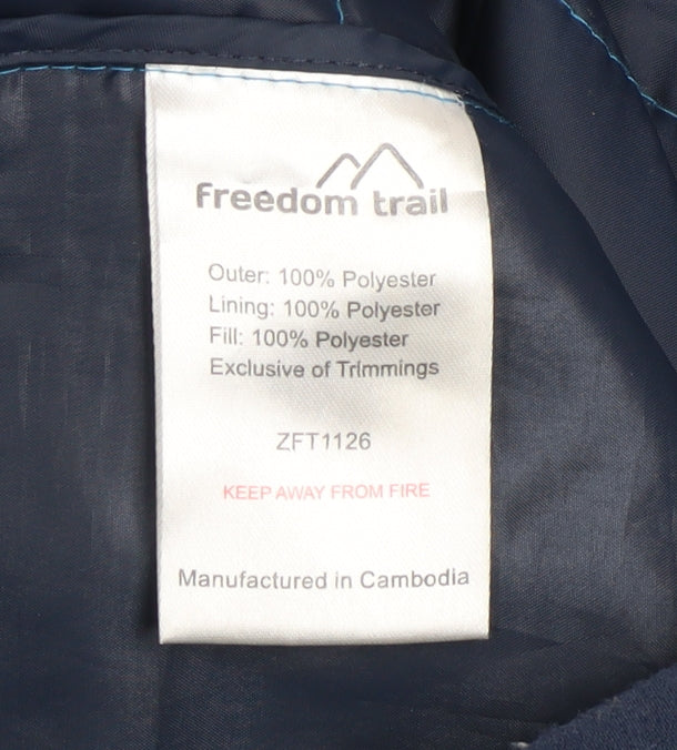 Freedom Trail Boys Blue 11-12 Years Hooded Puffer Jacket
