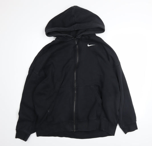 Nike Men's Black Full Zip Hoodie Size S Fleece Sweatshirt