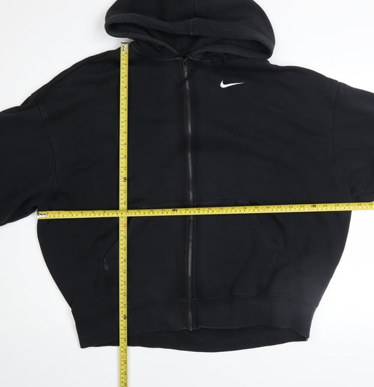Nike Men's Black Full Zip Hoodie Size S Fleece Sweatshirt