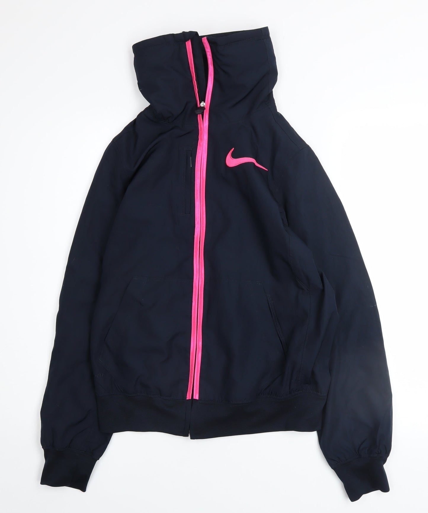 Nike Women's Black XS Dri-Fit Hooded Full Zip Track Jacket