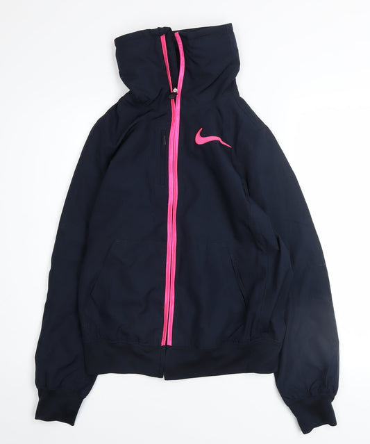 Nike Women's Black XS Dri-Fit Hooded Full Zip Track Jacket