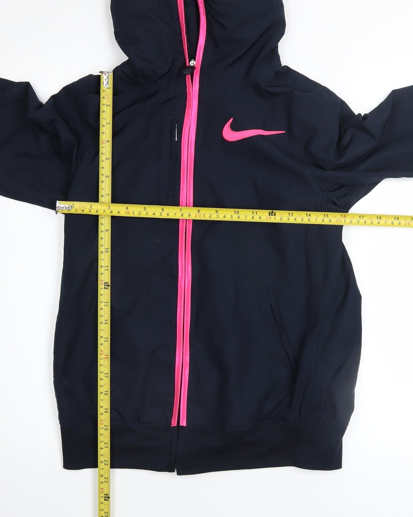 Nike Women's Black XS Dri-Fit Hooded Full Zip Track Jacket
