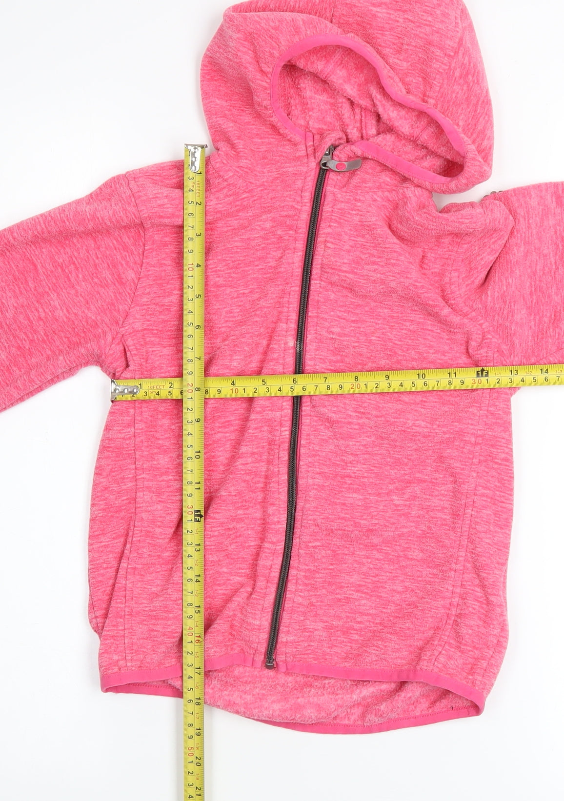 Killtec Girls Pink Full Zip Fleece Hoodie 7-8 Years