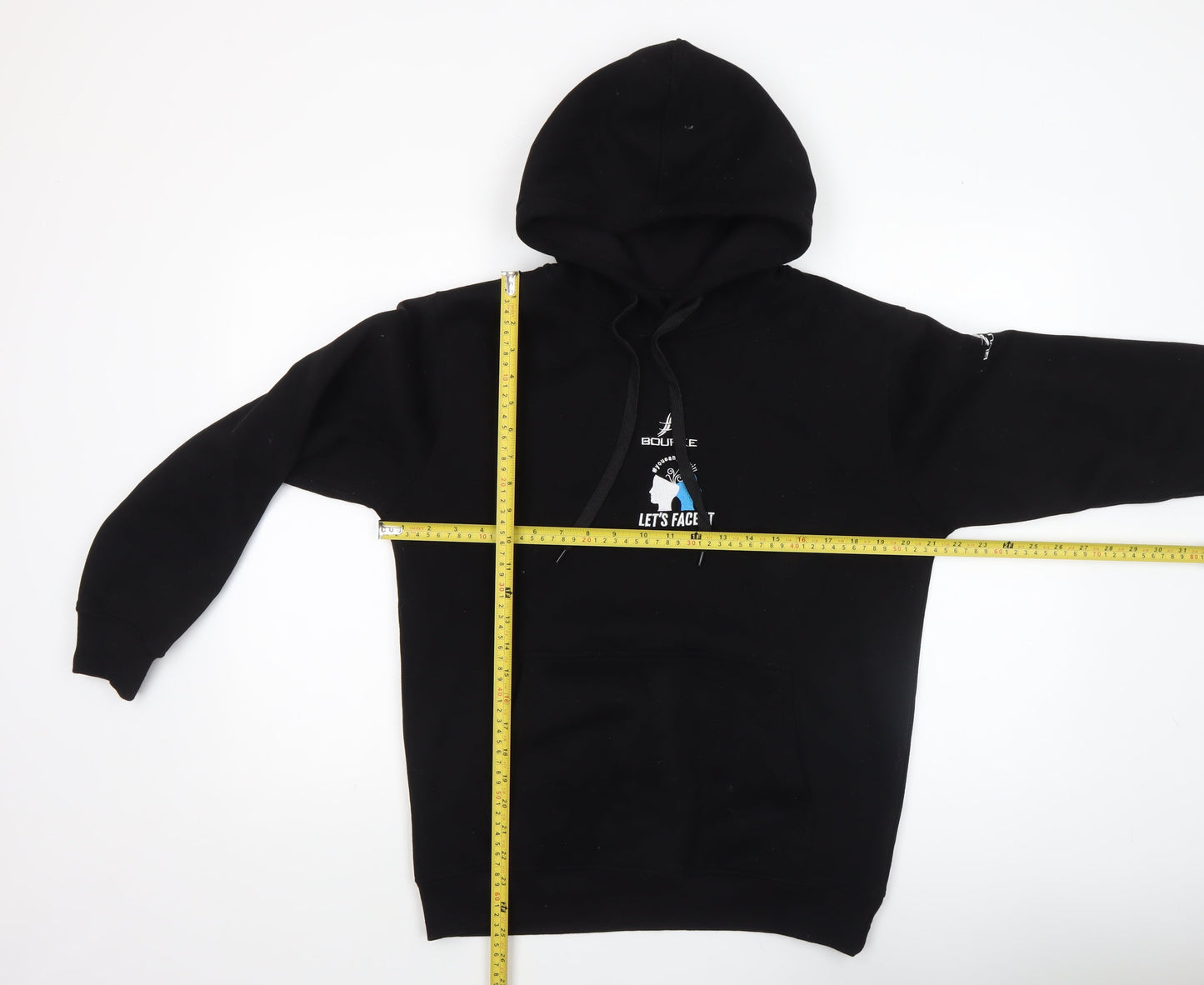 Bourke Men's Black Pullover Hoodie Medium Graphic Sports Sweatshirt