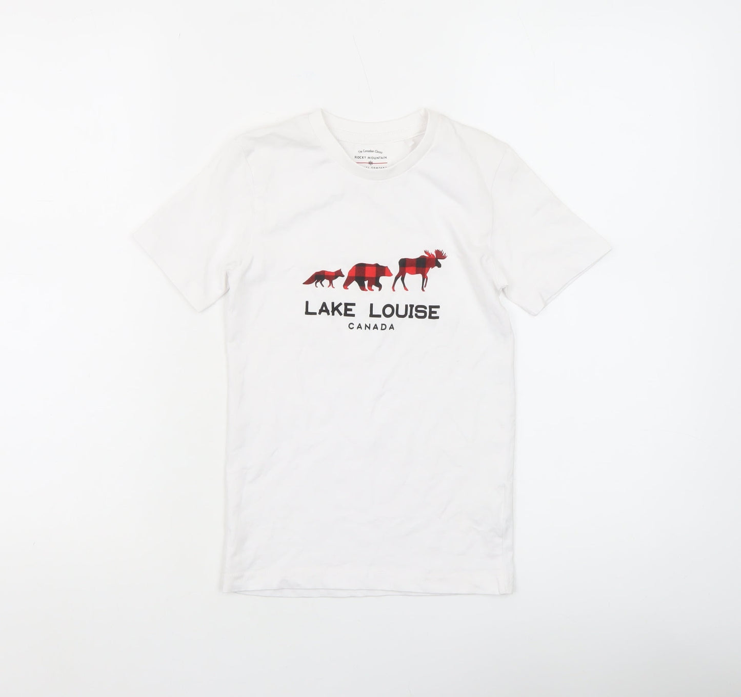 Rocky Mountain Boys White Animal Print T-Shirt 4-5 Years