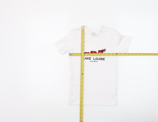 Rocky Mountain Boys White Animal Print T-Shirt 4-5 Years