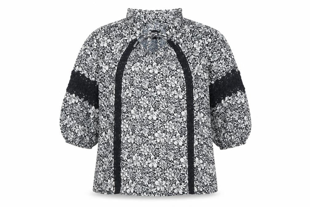 Dorothy Perkins Women's Floral Black Tunic Blouse UK12