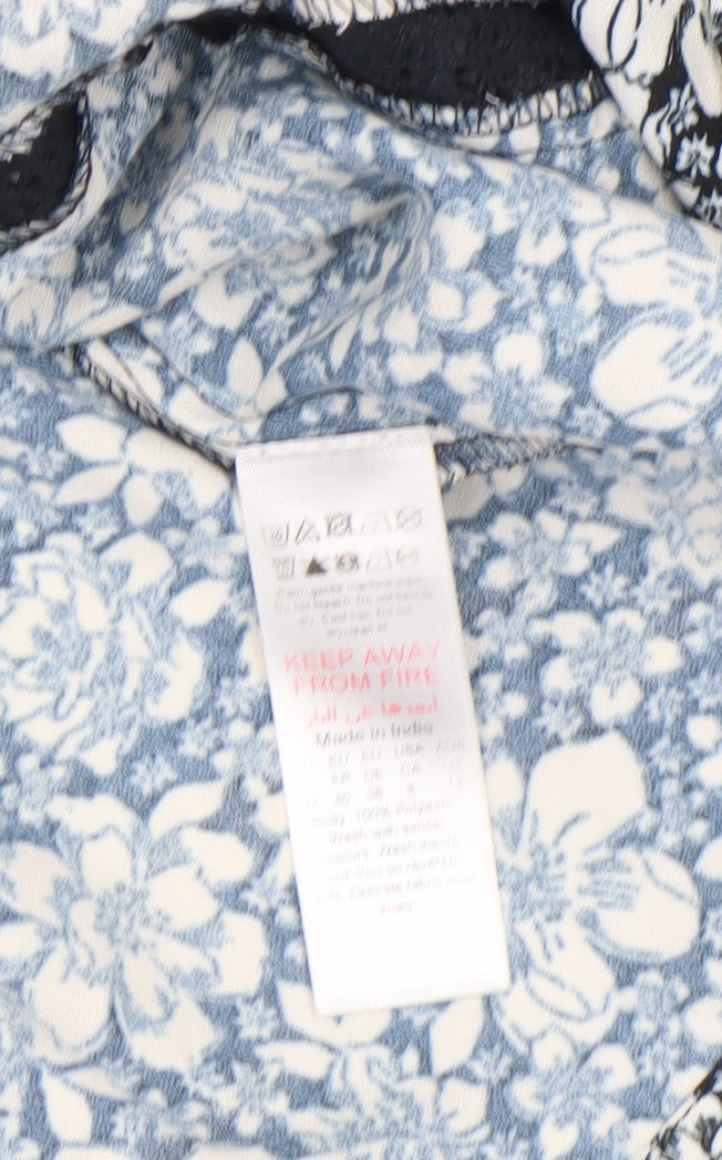 Dorothy Perkins Women's Floral Black Tunic Blouse UK12