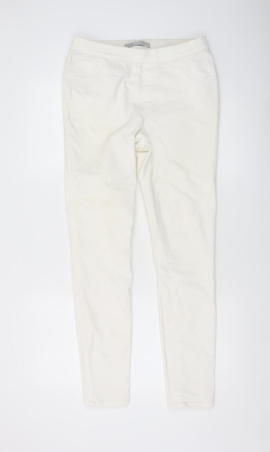George Women’s Ivory Skinny Stretch Jeans Size 12