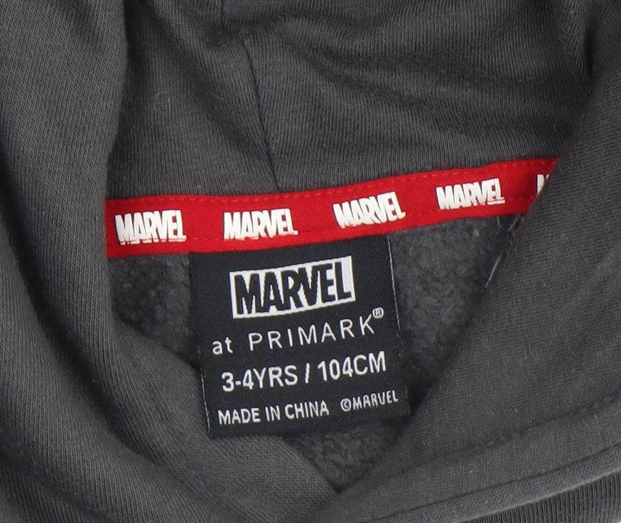 Marvel Spider-Man Boys Black Pullover Hoodie 3-4 Years Primark