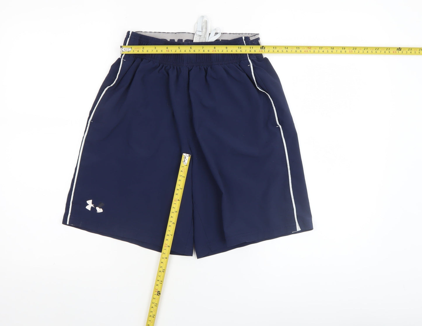 Under Armour Men Blue S Athletic Shorts Quick Dry Pockets Drawstring