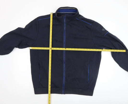 Marco Capelli Men’s Blue XL Bomber Jacket Stand Collar Lightweight Zip