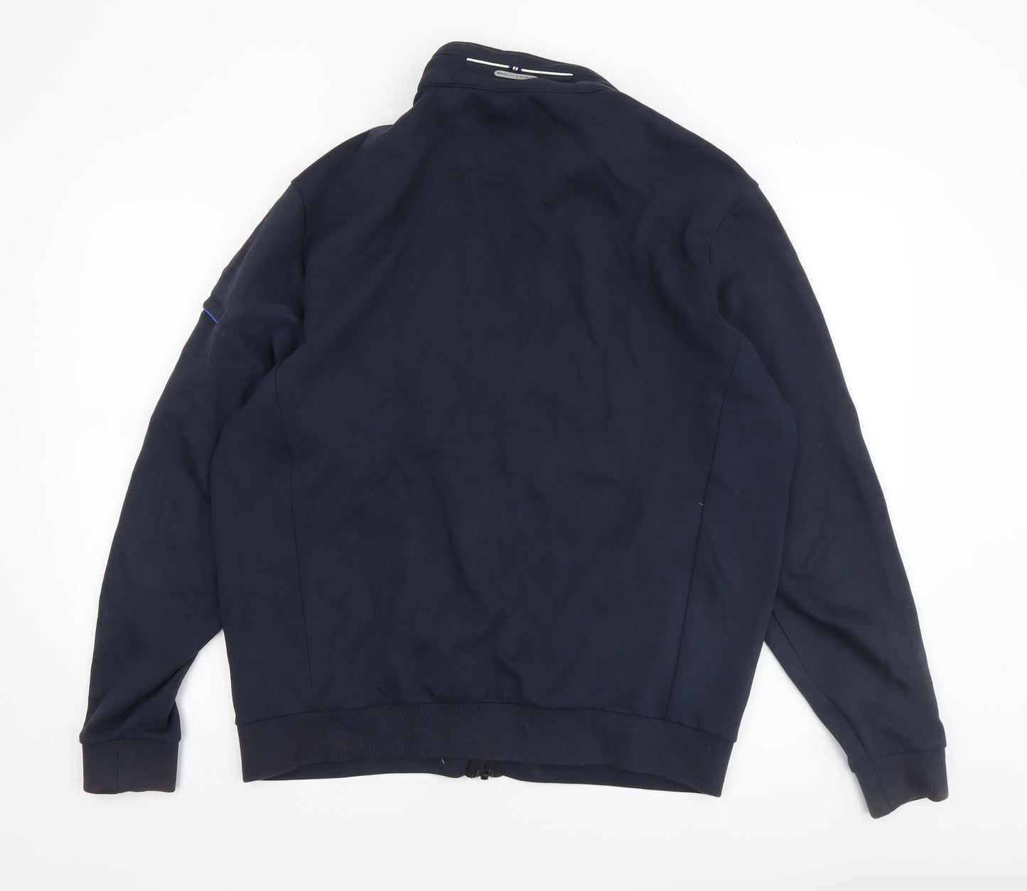 Marco Capelli Men’s Blue XL Bomber Jacket Stand Collar Lightweight Zip