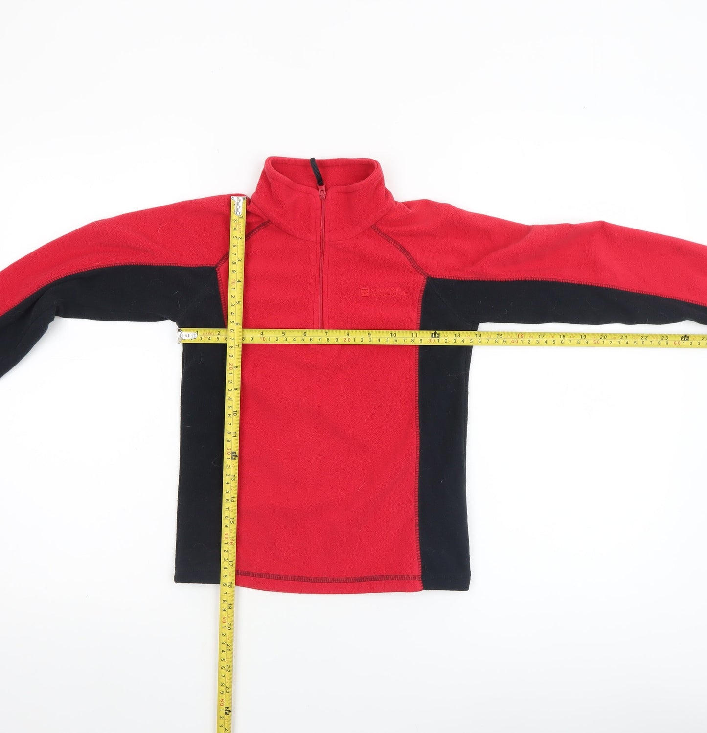 Mountain Warehouse Boys Red Fleece 1/4 Zip Pullover Sweatshirt 7-8 Years