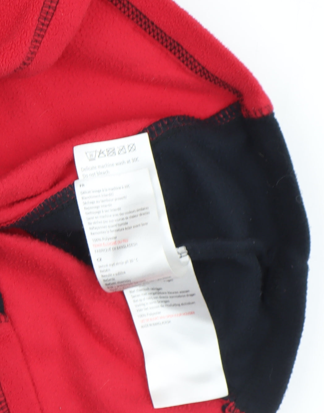 Mountain Warehouse Boys Red Fleece 1/4 Zip Pullover Sweatshirt 7-8 Years