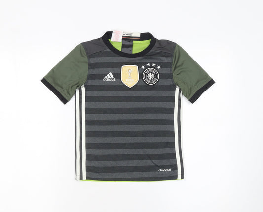 Adidas Boys Black Germany Football Jersey T-Shirt 7-8 Years