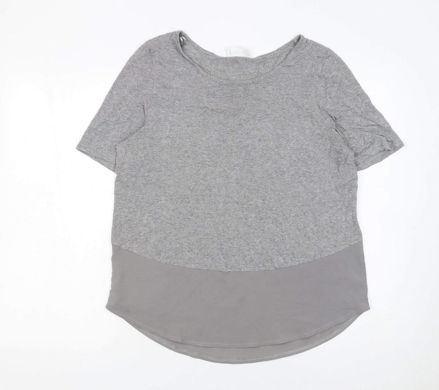Savida Women's Grey Short Sleeve Jersey T-Shirt Size 12