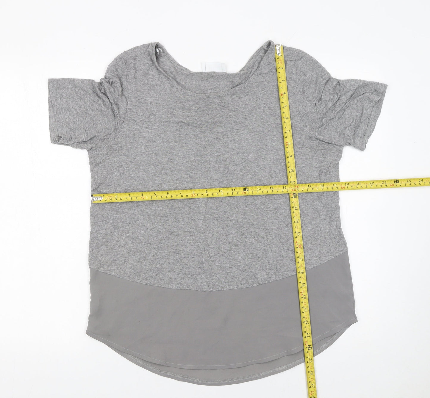 Savida Women's Grey Short Sleeve Jersey T-Shirt Size 12