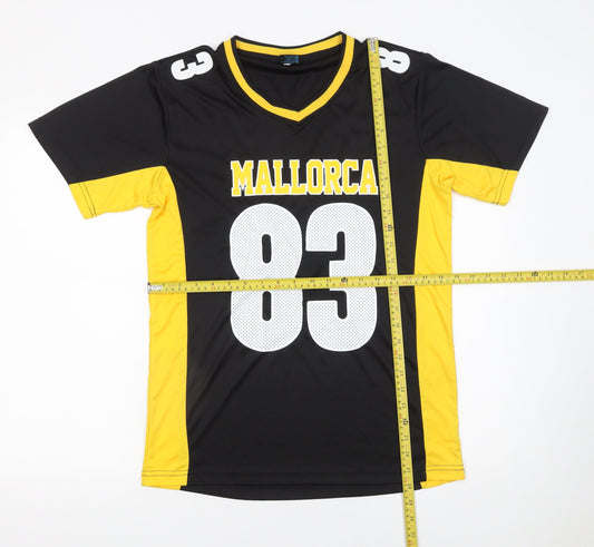 Sport Zone Men's Black Yellow Mallorca 83 Jersey T-Shirt Size M