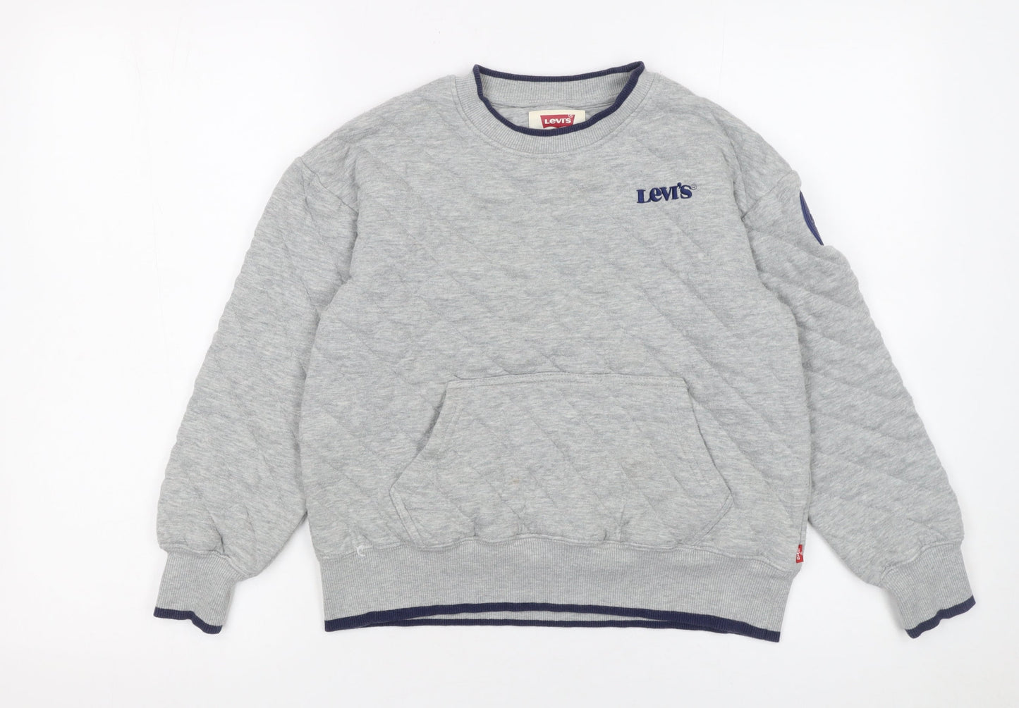 Levi's Boys Grey Quilted Pullover Sweatshirt 12 Years